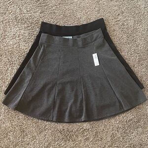 (1) Gray and (1) Black Women's Old Navy Flare Skirts